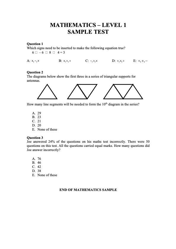 Accelerated Selective Exam Pack