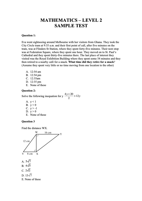 Selective Exam Pack - Advanced Volume 1